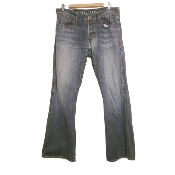 Guess Jeans | Men's Distressed Falcon Bootcut Jeans (Size 36 x 32) - Picture 1 of 15